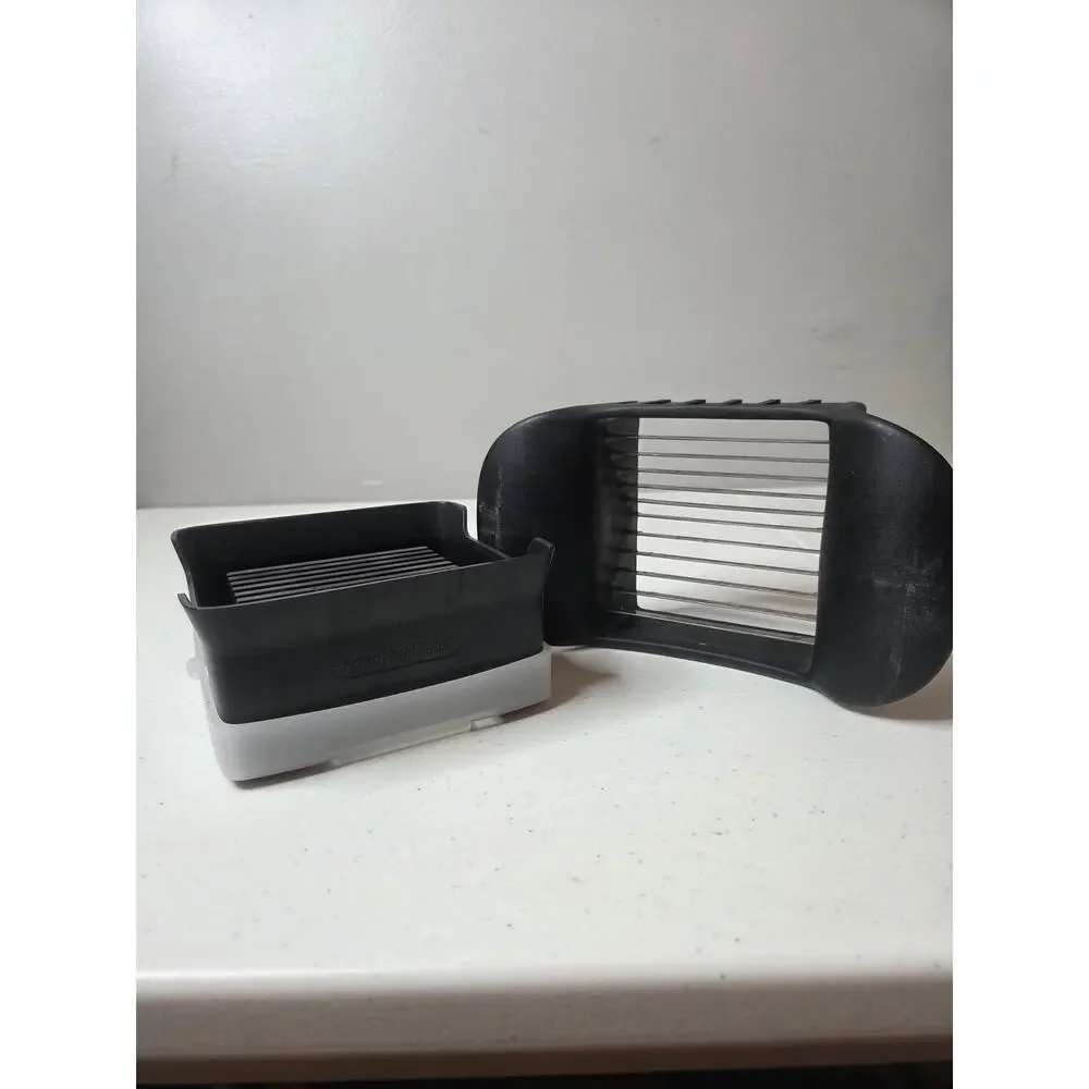 Pampered Chef Quick Slice 3pc Set #1181 Fruit Vegetable Slicer w/ Cover